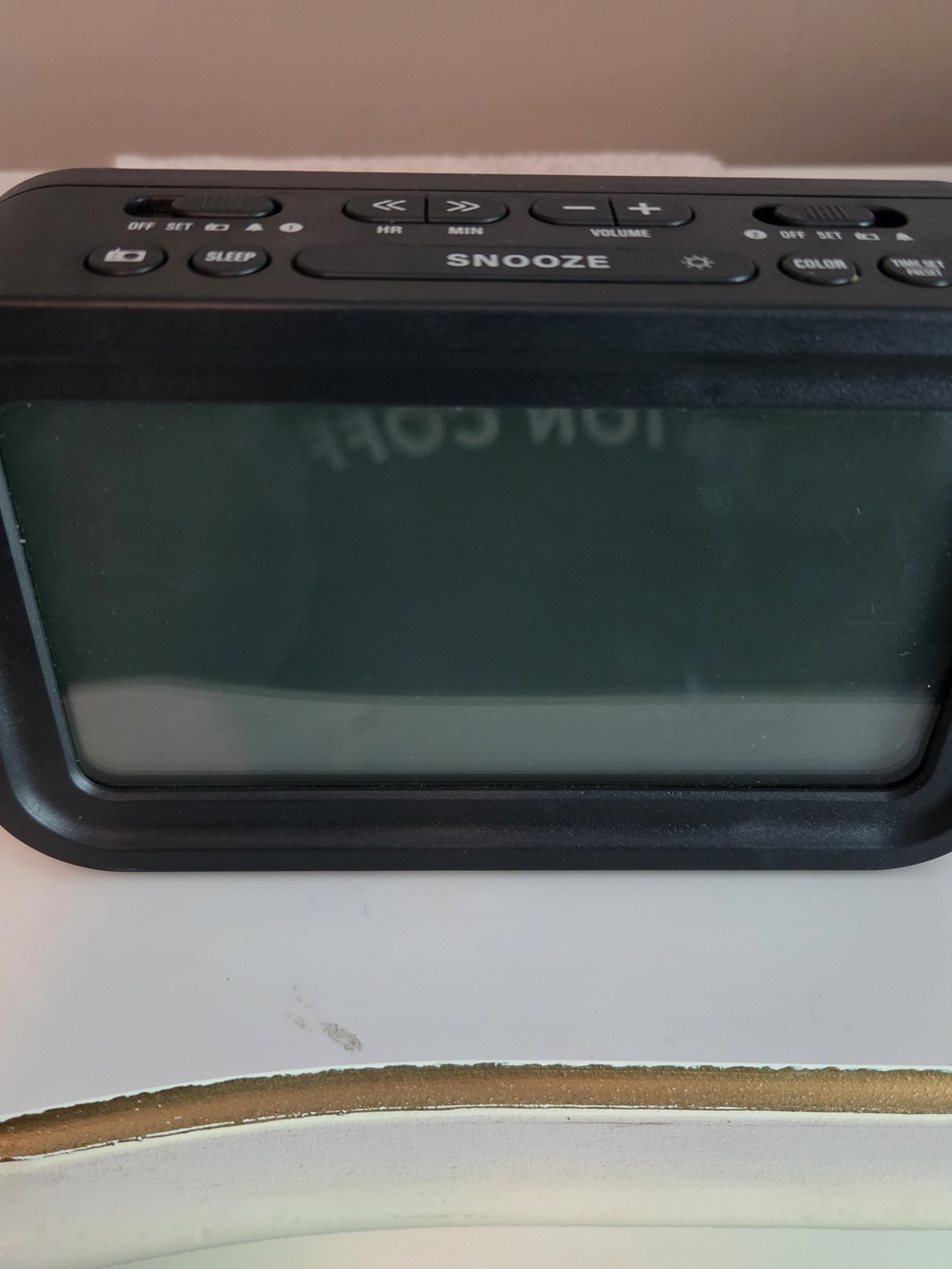 Onn Brand Black Digital Alarm Clock Radio